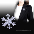 Shangjie OEM Christmas Gift snowflake brooches luxury brass zircon brooches rhinestone large brooches